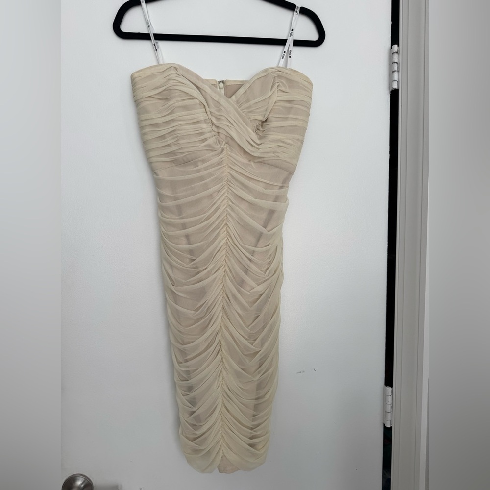 Tadashi Shoji Strapless Cream Dress